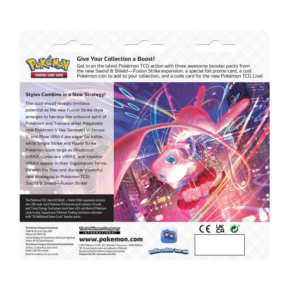 Pokémon TCG: Sword & Shield-Fusion Strike 3 Booster Packs, Coin & Eevee Promo Card